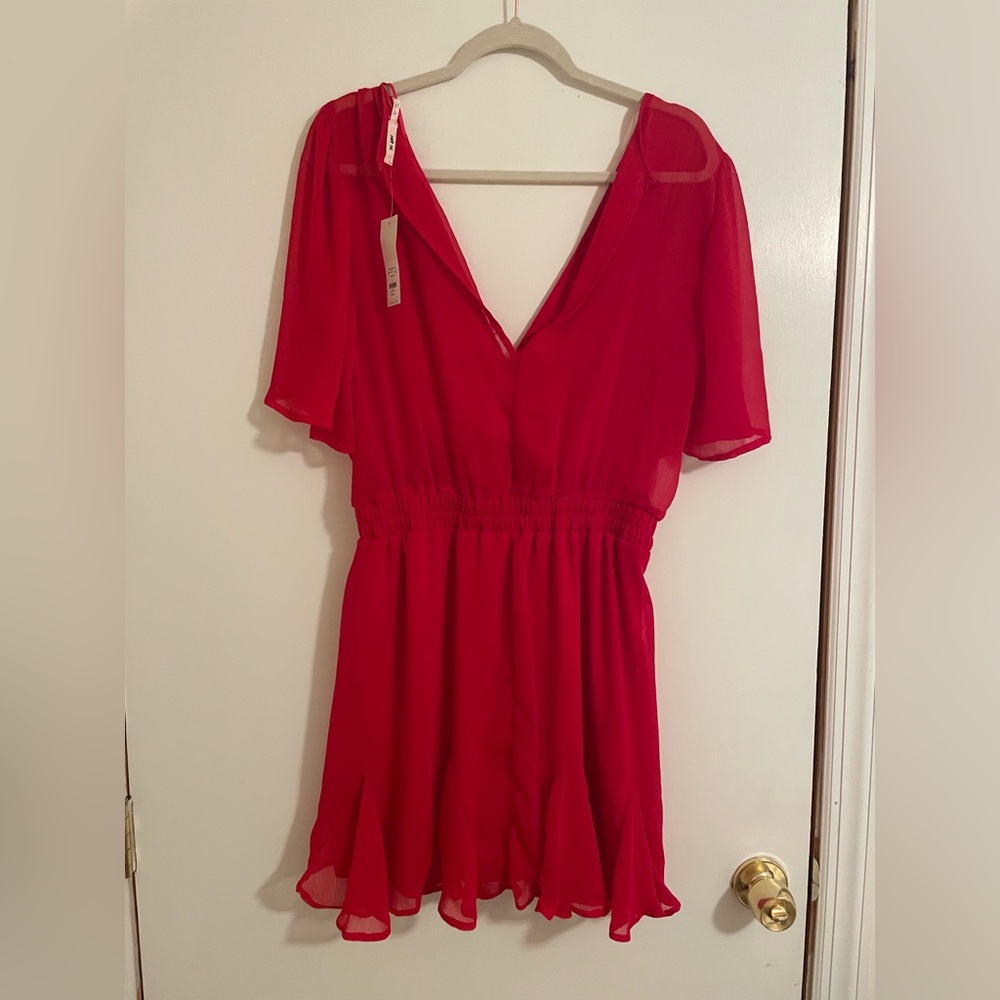 NWT: Francesca’s New Red Mini Dress - Picture 2 of 4
